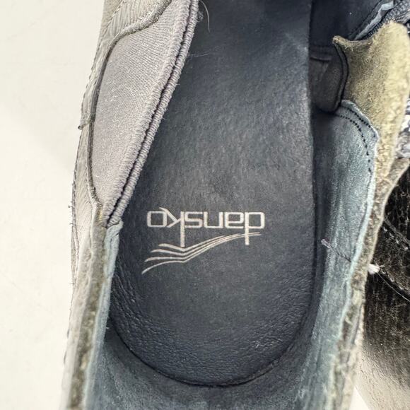 Dansko Harlene Ankle Boots Waxy Burnished Gray Booties - Picture 4 of 5